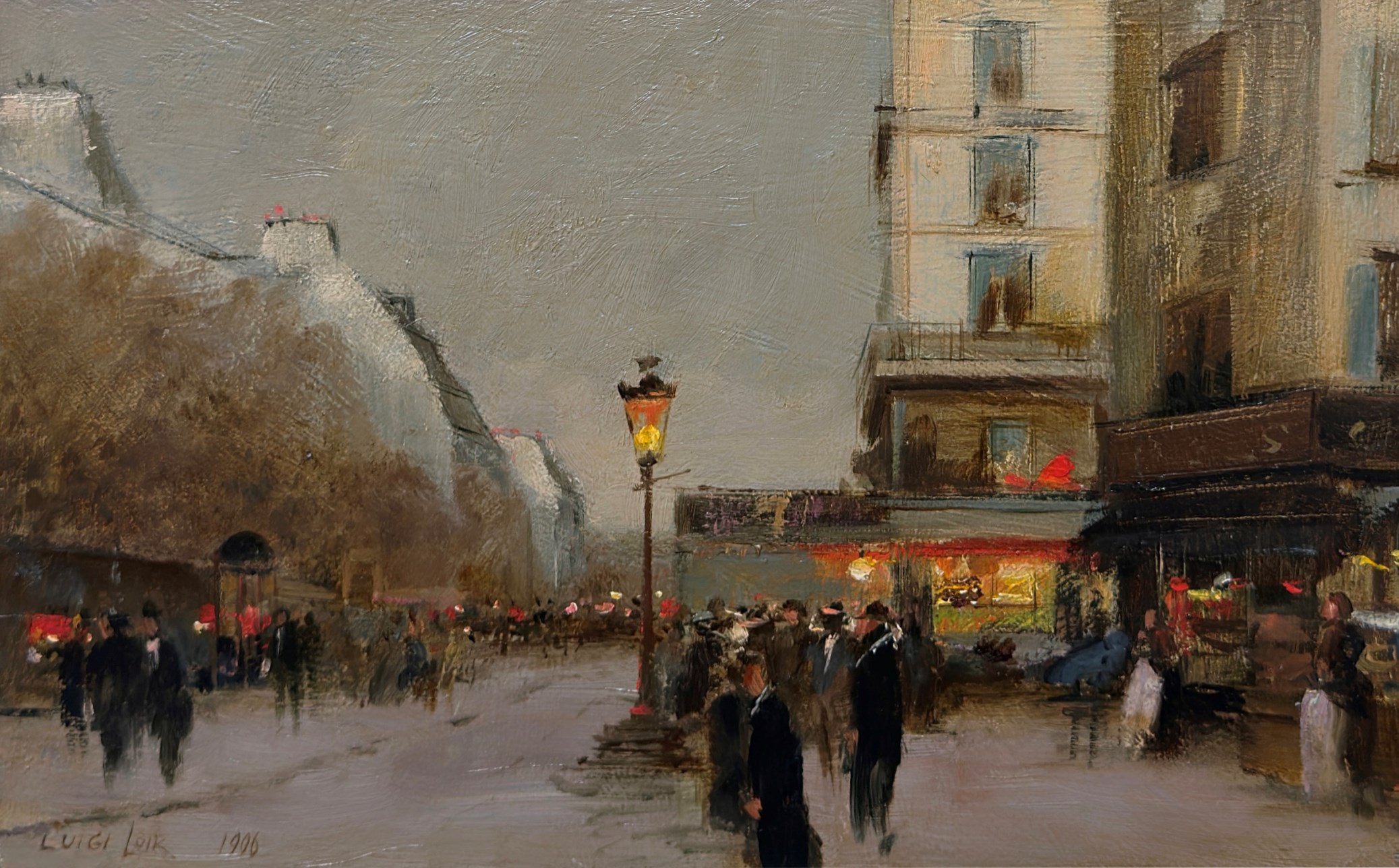 Evening street scene, Paris